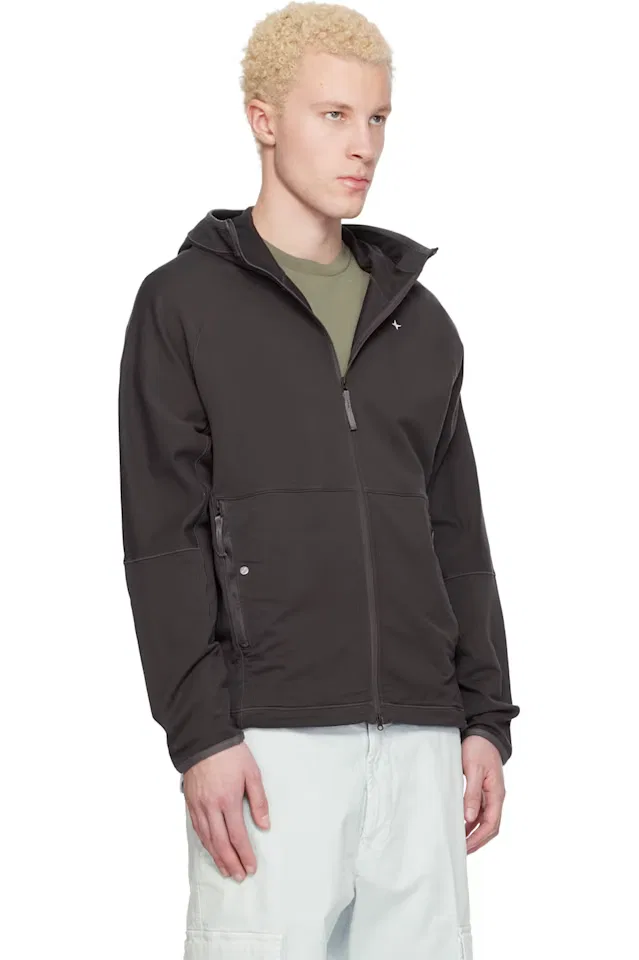 Серый худи Stellina из эластичного хлопка с начесом Stone Island — фото 2