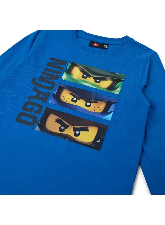 Лонгслив с принтом Ninjago Lego, синий — фото 4