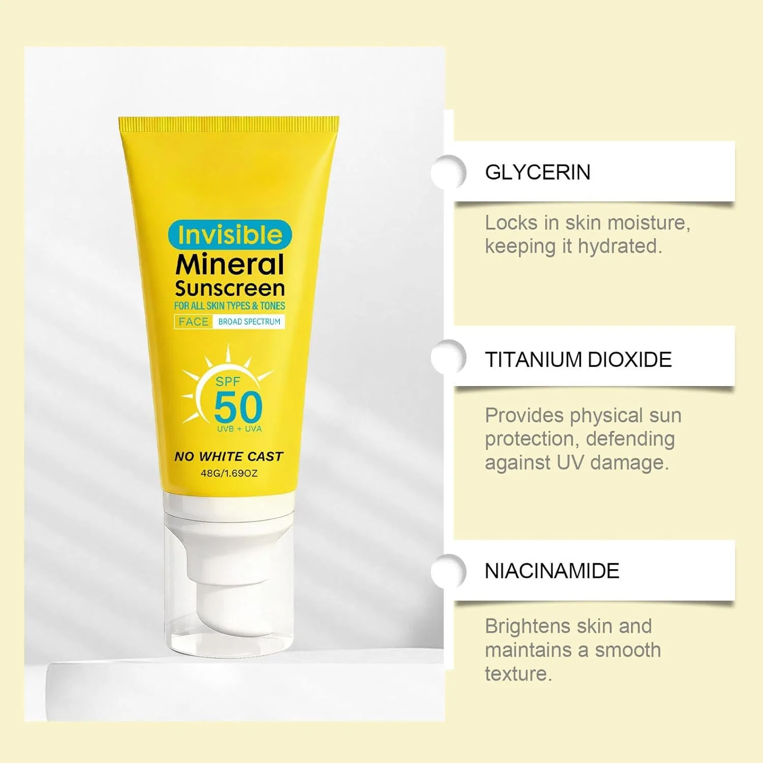Солнцезащитный крем SPF 50, 48 г, 1 шт Generisch — фото 4