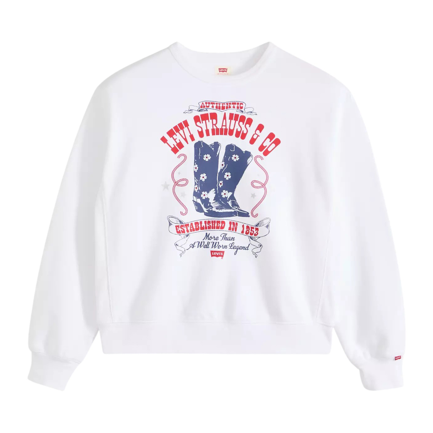 Свитшот Levi's Premium Graphic Heritage Crewneck, белый