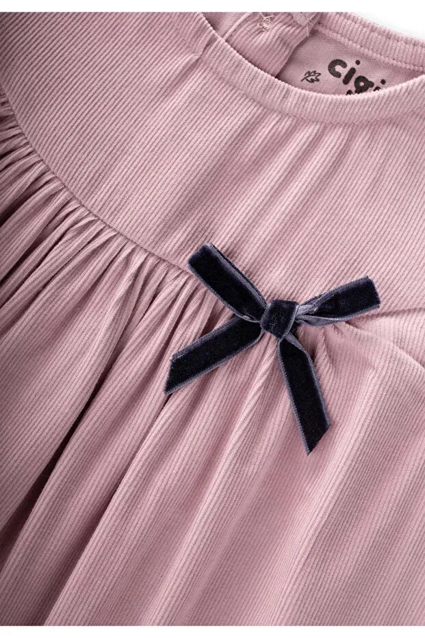 Детское платье-безрукавка из вельвета Cigit, Lilac — фото 3