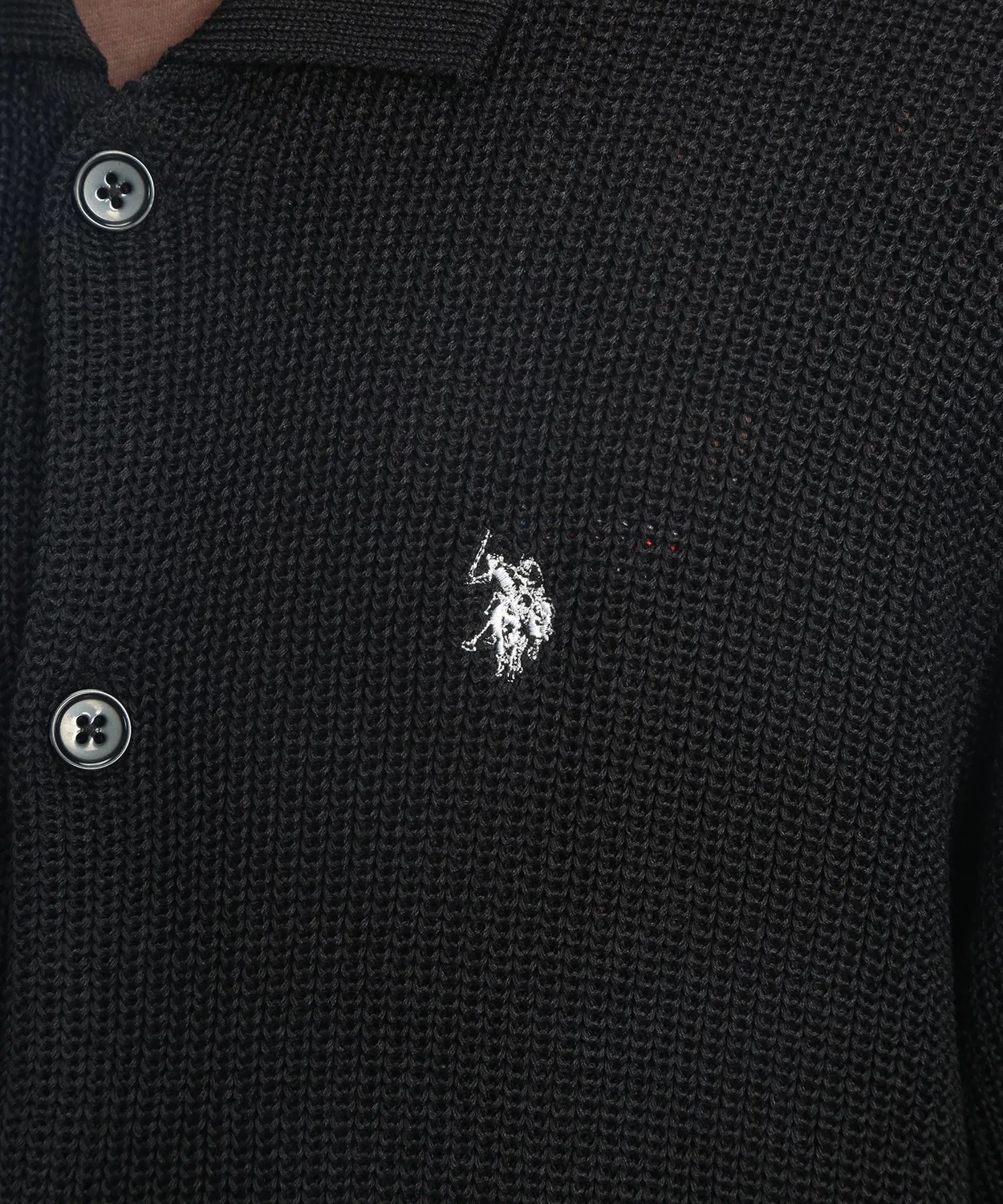 Женский укороченный кардиган с коротким рукавом U.S. POLO ASSN., Black — фото 2