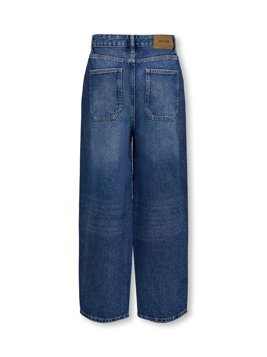 Детские джинсы Only & Sons Junior Barrel Jeans 'OSJCARL' темно-синего цвета — фото 2