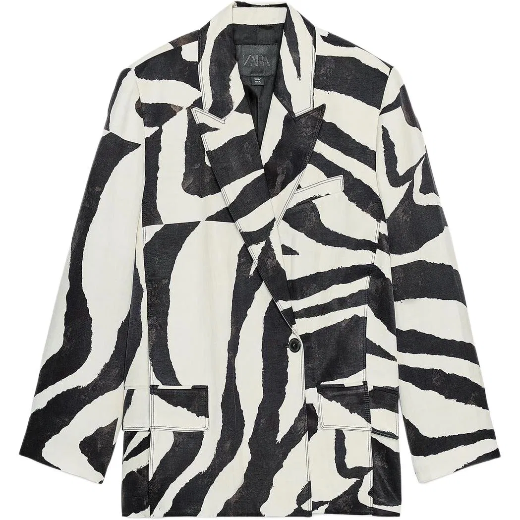 Женский деловой костюм ZW Series, ZARA, White/Black