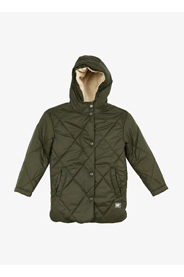 Детское пальто для девочек стеганое Caterpillar, Dark Khaki