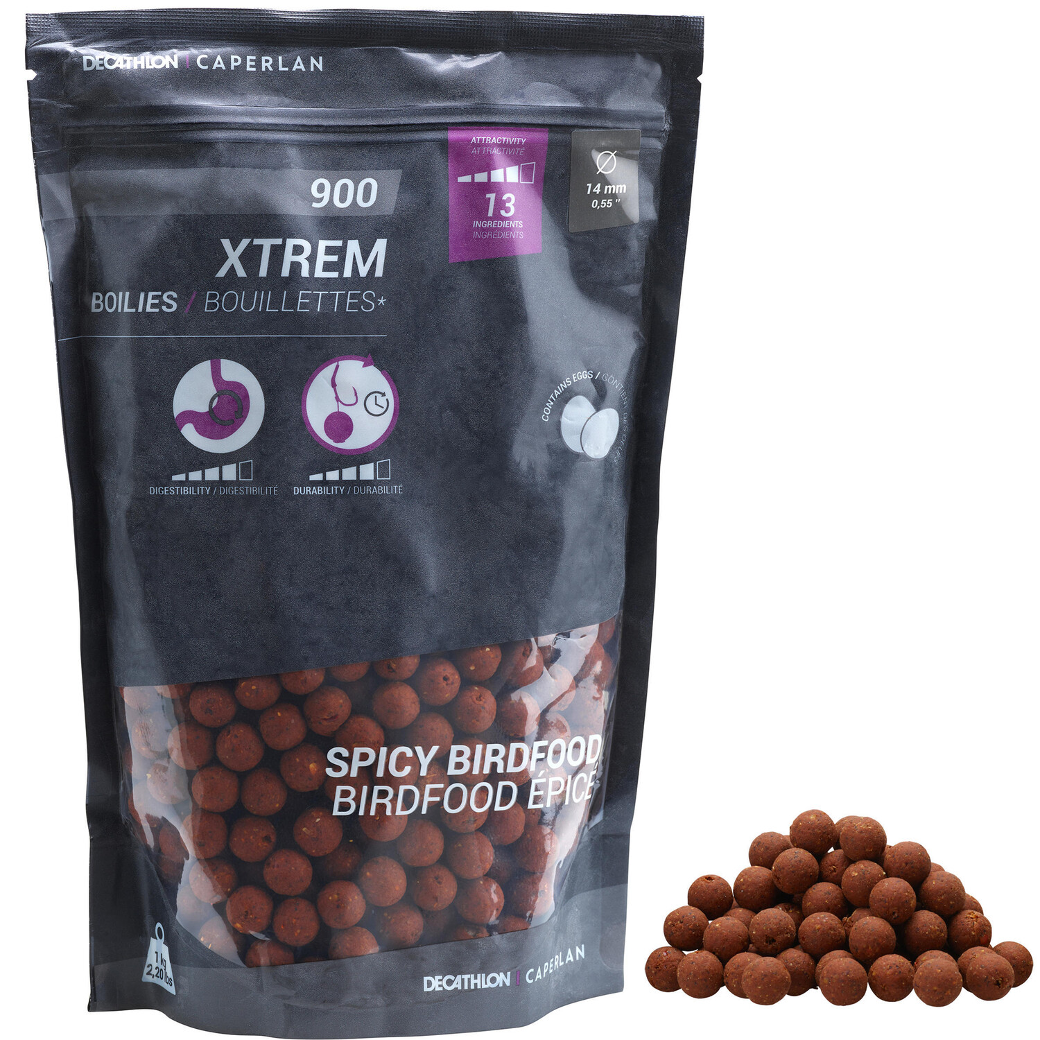 

Xtrem 900 Бойлы Spicy Birdfood 14мм 1кг CAPERLAN