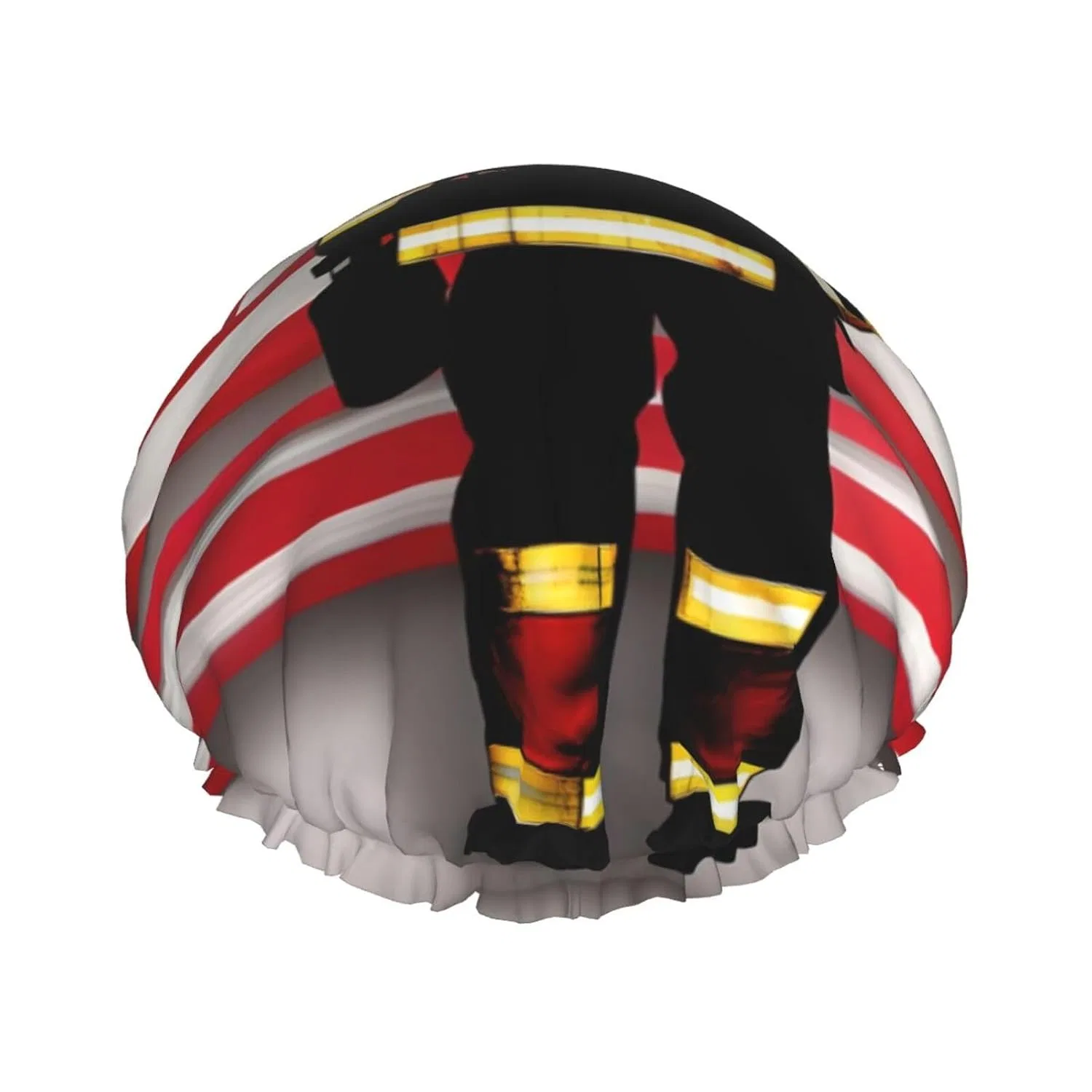 Шапочка для душа, Firefighter USA Flag, PULaif, двойной слой, Red Stripe Firefighter USA-Flagge