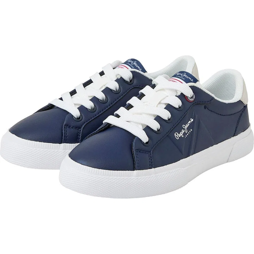 Детские кроссовки для мальчиков с принтом Kenton Flag B Pepe Jeans, Navy — фото 3