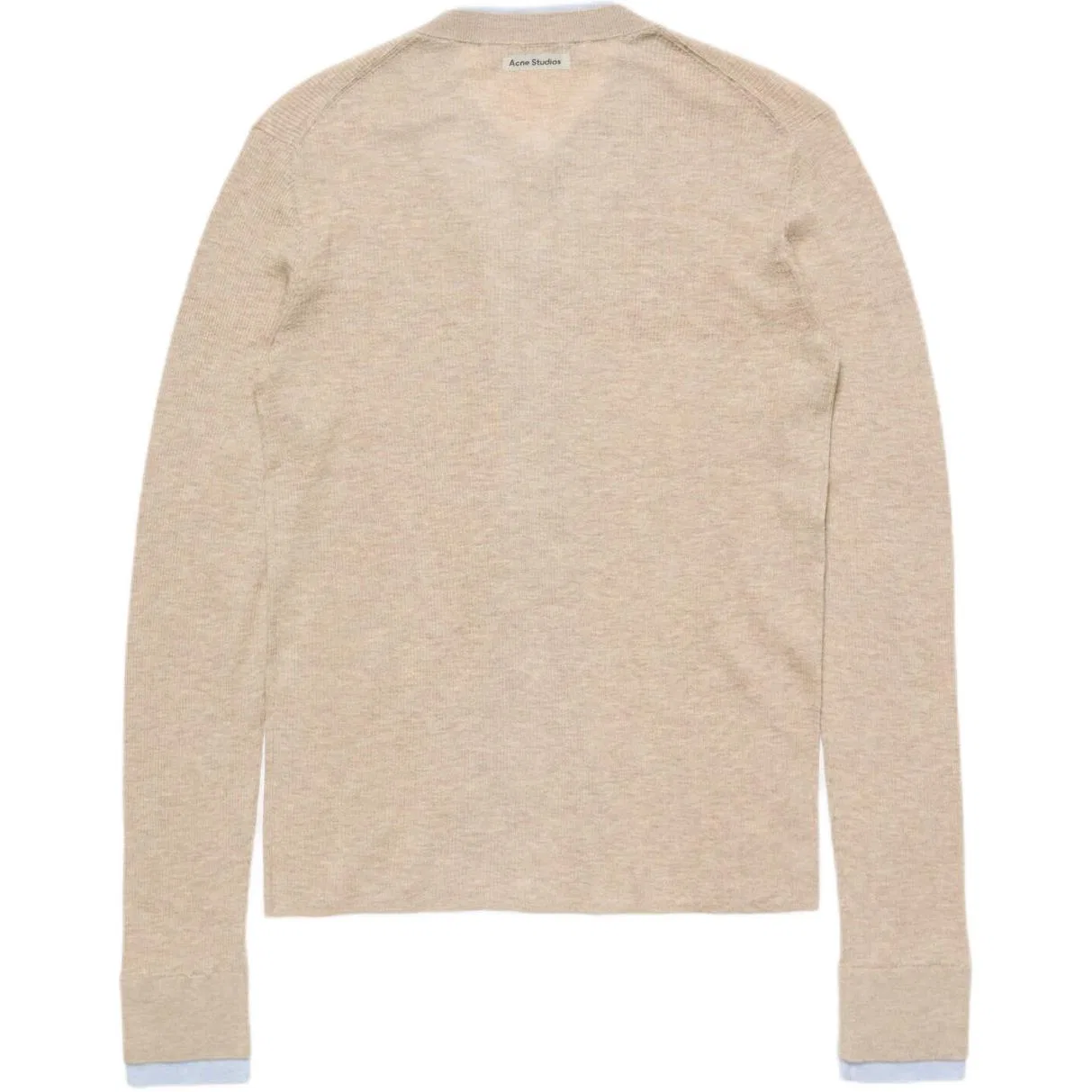 Женский свитер с круглым вырезом Beige/Light Blue Acne Studios, Бежевый/Светло-синий — фото 3
