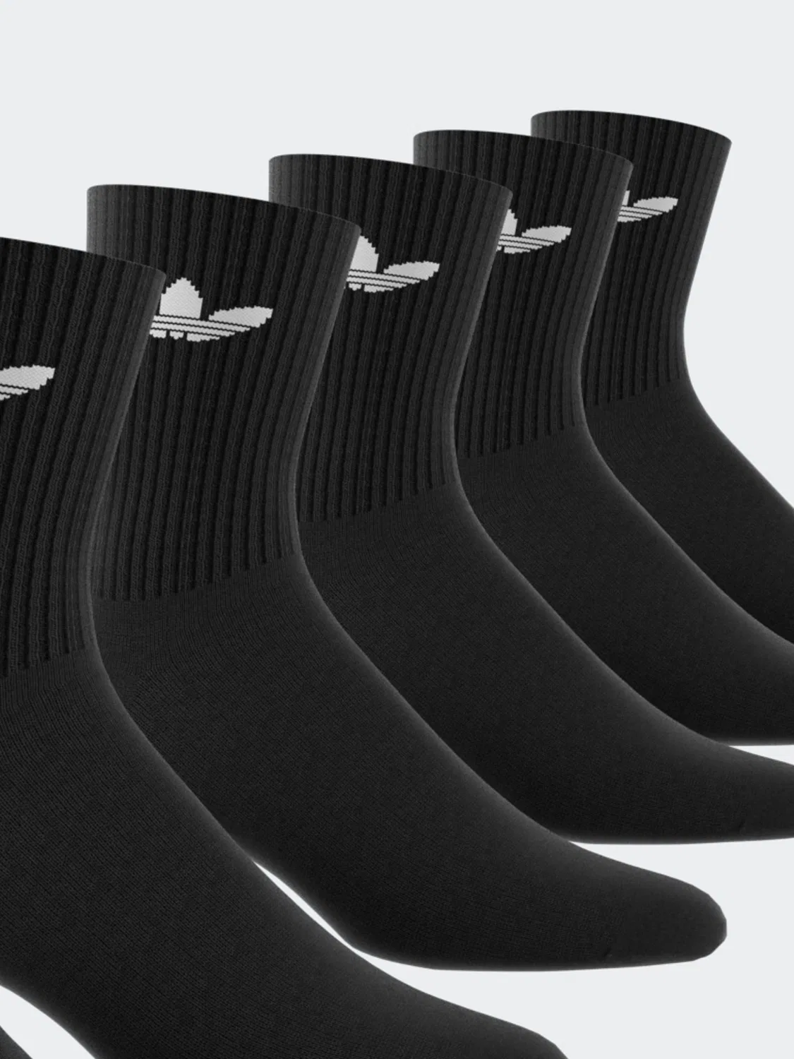Носки, повседневные, Trefoil Cushion Crew adidas, черный/белый — фото 3