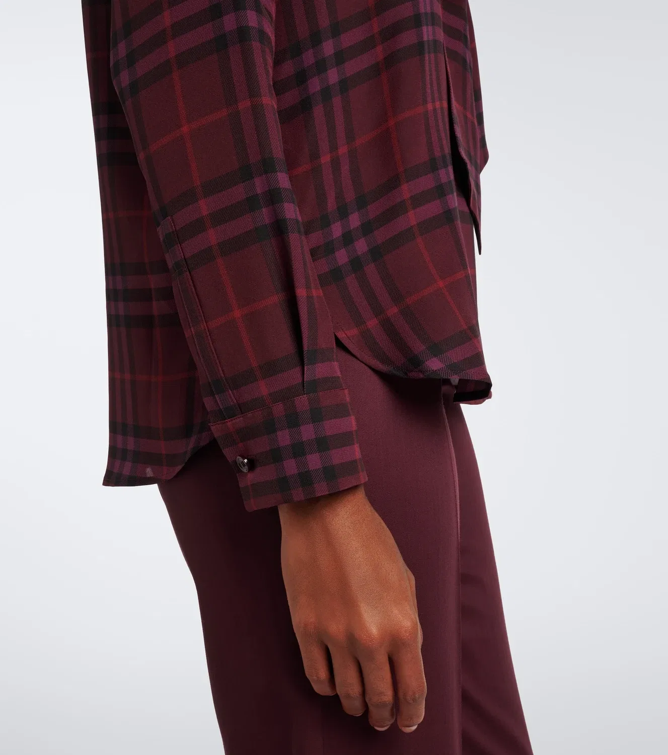 Блузка из шелка с принтом Rhiannon Burberry, фиолетовый — фото 4