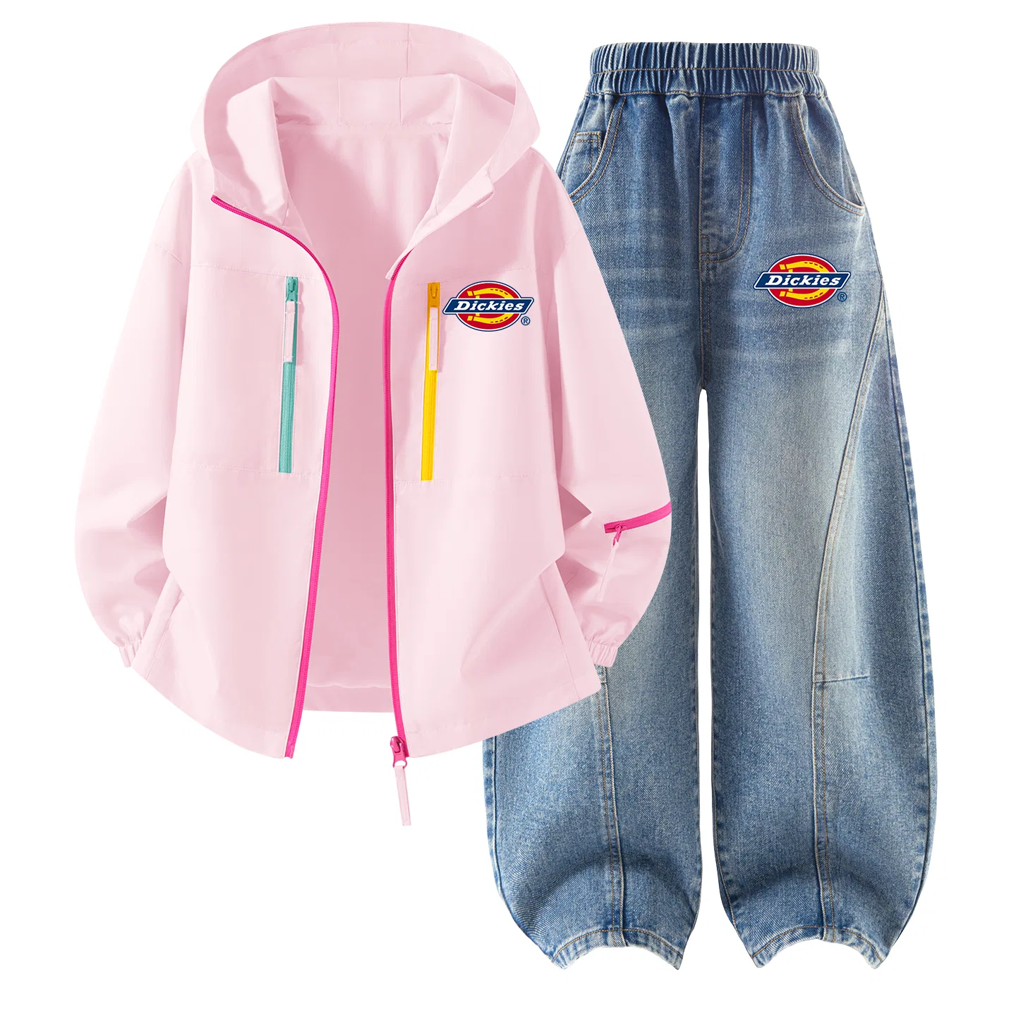 Детский спортивный комплект с капюшоном Sweet Juice Pink/Denim Light Blue, Dickies