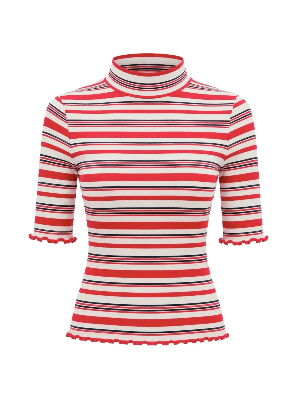 Полосатая ребристая футболка Tommy Hilfiger, красный