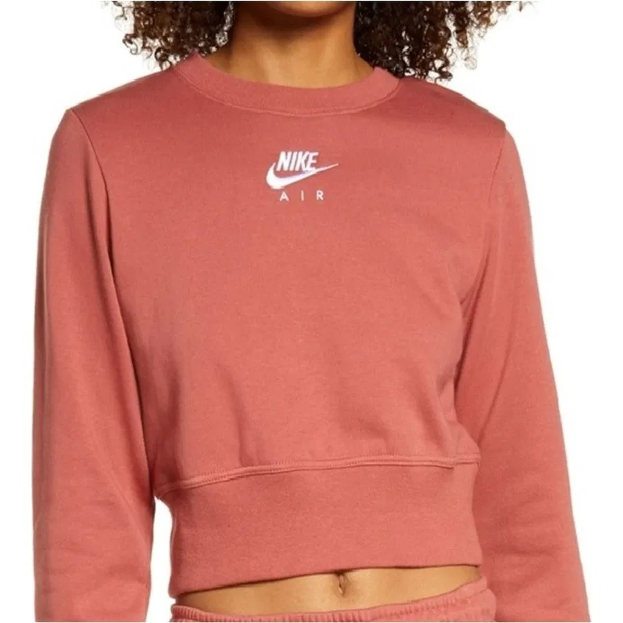 Женский свитшот из флиса с длинным рукавом Air Fleece Crew Nike, Разноцветный — фото 2