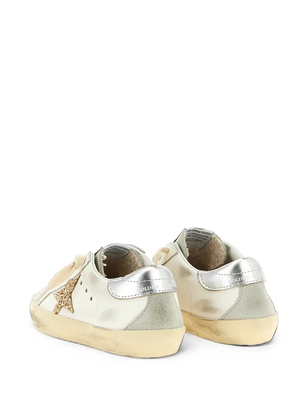 Кроссовки Super-Star с блестящими деталями Golden Goose Kids, белый — фото 2