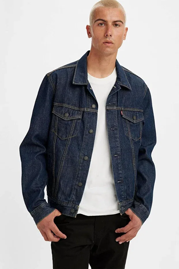 Мужское джинсовое пальто с длинным рукавом Levi's, Medium Indigo