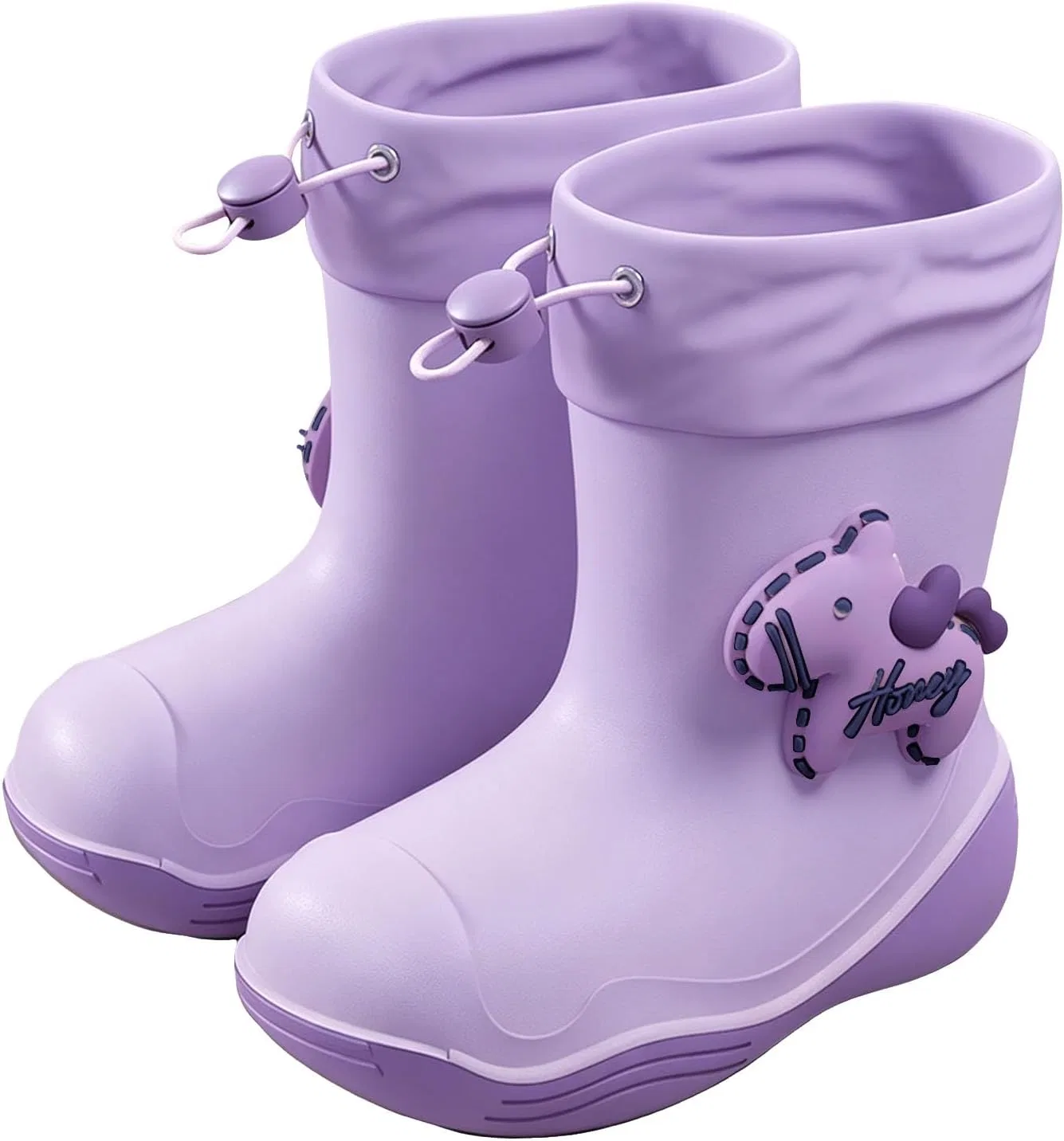 Детские сапоги дождевые для мальчиков и девочек IWIHMIV, Purple