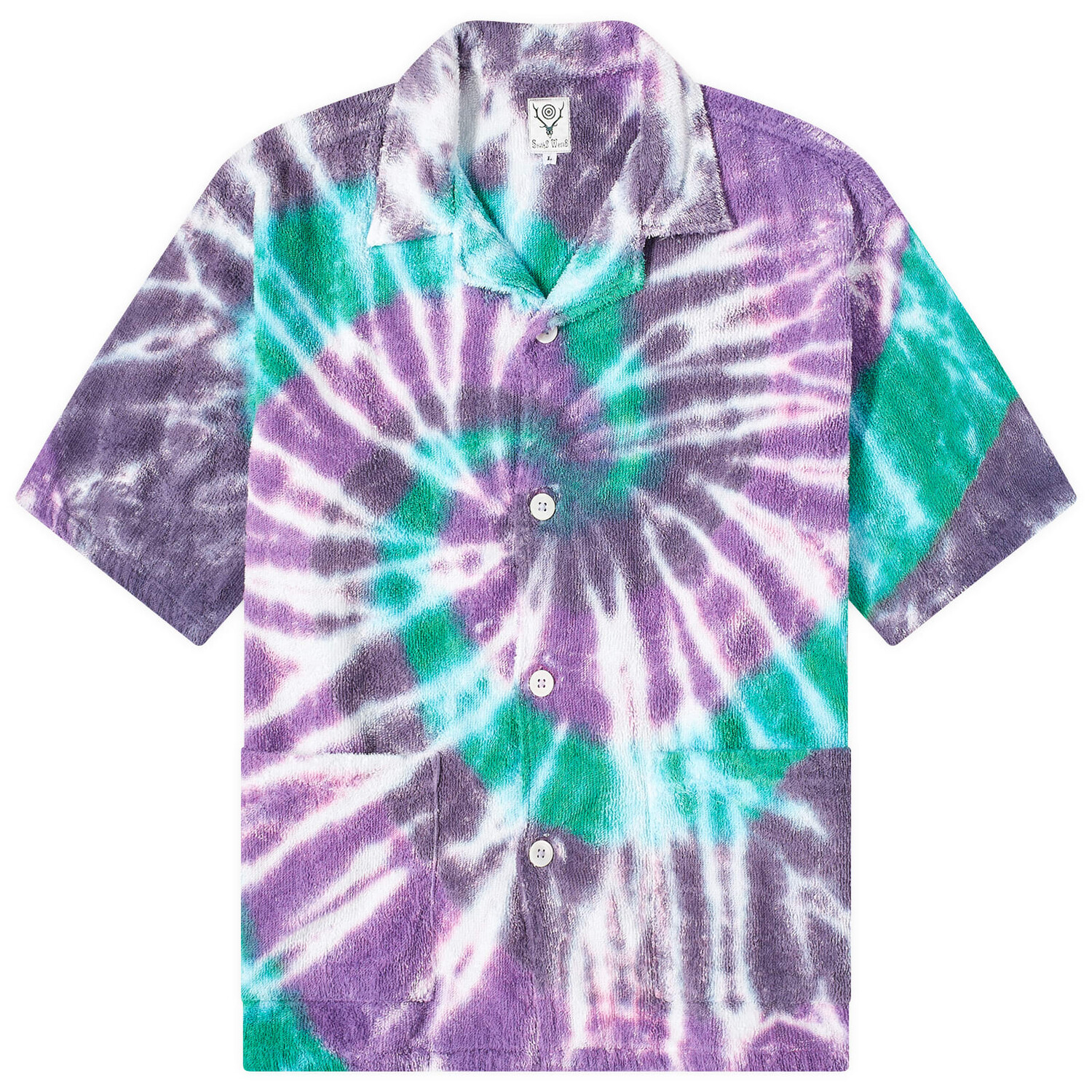 

Рубашка South2 West8 Tie Dye Cabana, черный