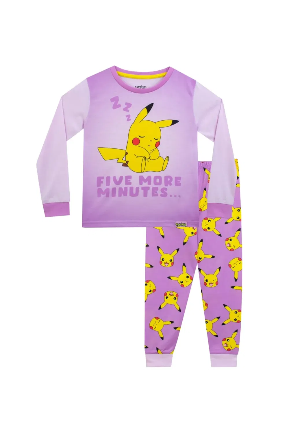 Детская пижама с длинным рукавом Pikachu Pokemon, Purple