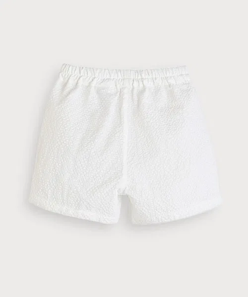 Детские шорты из сизаля с принтом солнца Sunshine Seersucker Shorts moimoln, Ivory — фото 2