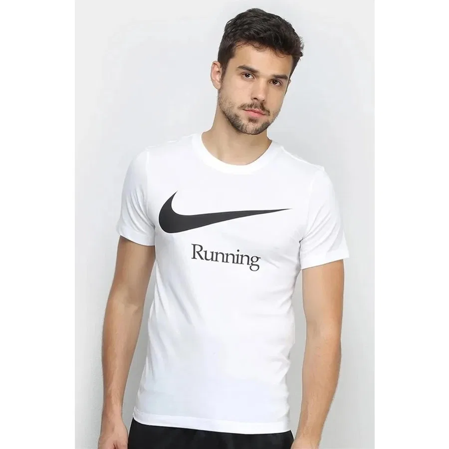 Футболка спортивная с принтом Dri-FIT Nike, Белый