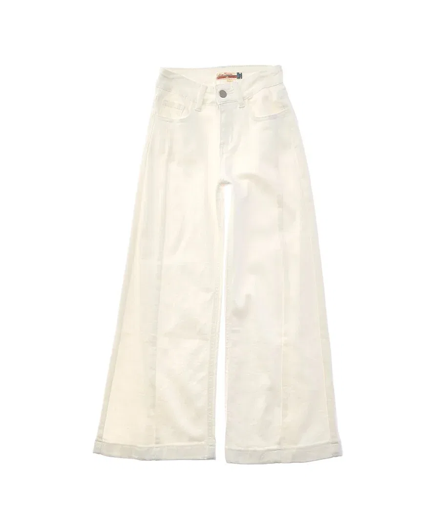 Детские джинсы широкие с защипами и карманами Vintage Havana Pintuck Wide Leg Jean, White