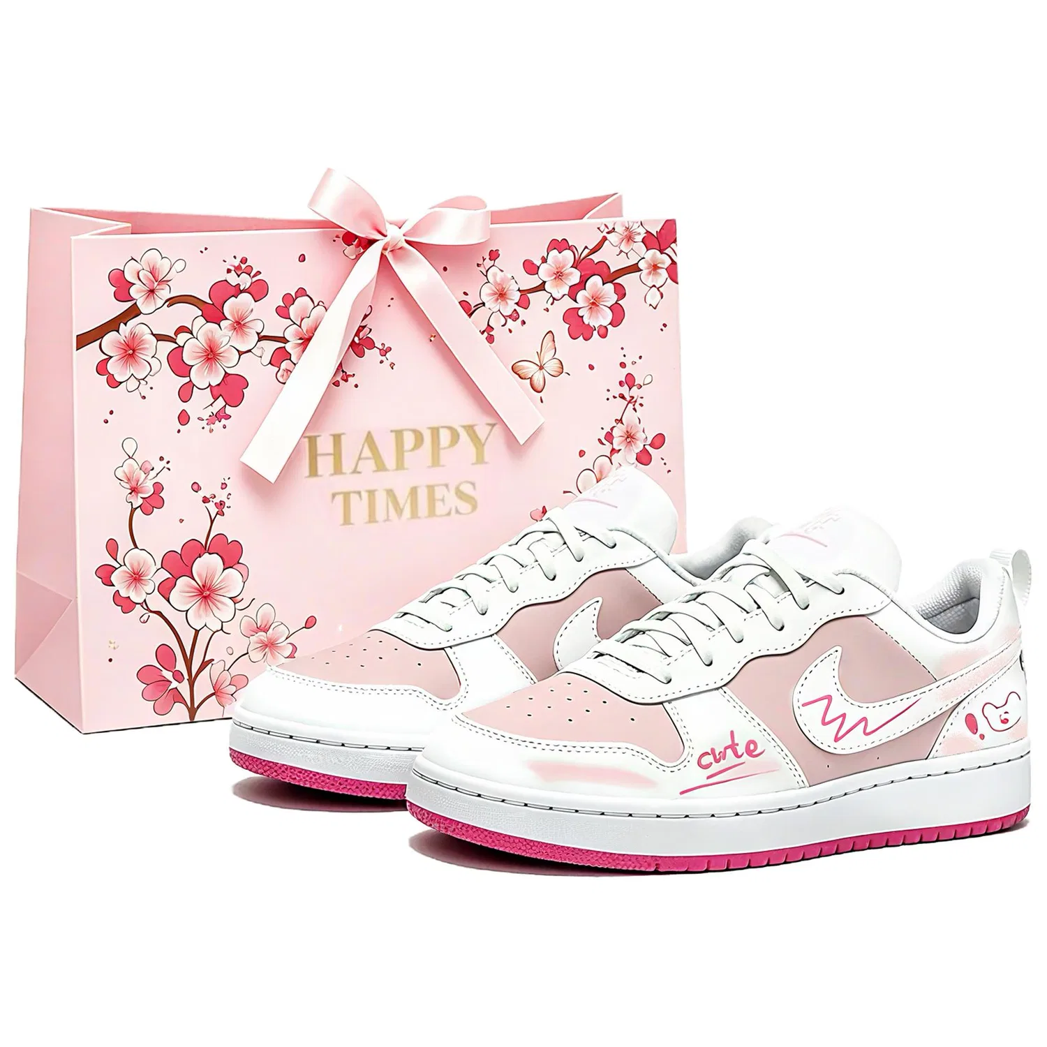Детские скейтбординг-кроссовки с низким профилем Court Borough, Nike, Rose Red