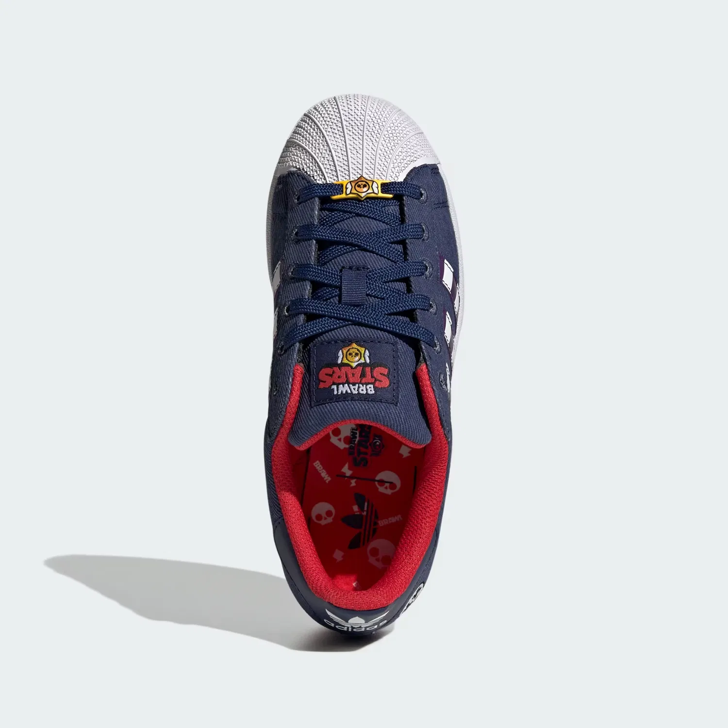 Детские кроссовки на шнуровке Brawl Stars Superstar II Adidas Originals, темно-синий/фиолетовый/белый — фото 2