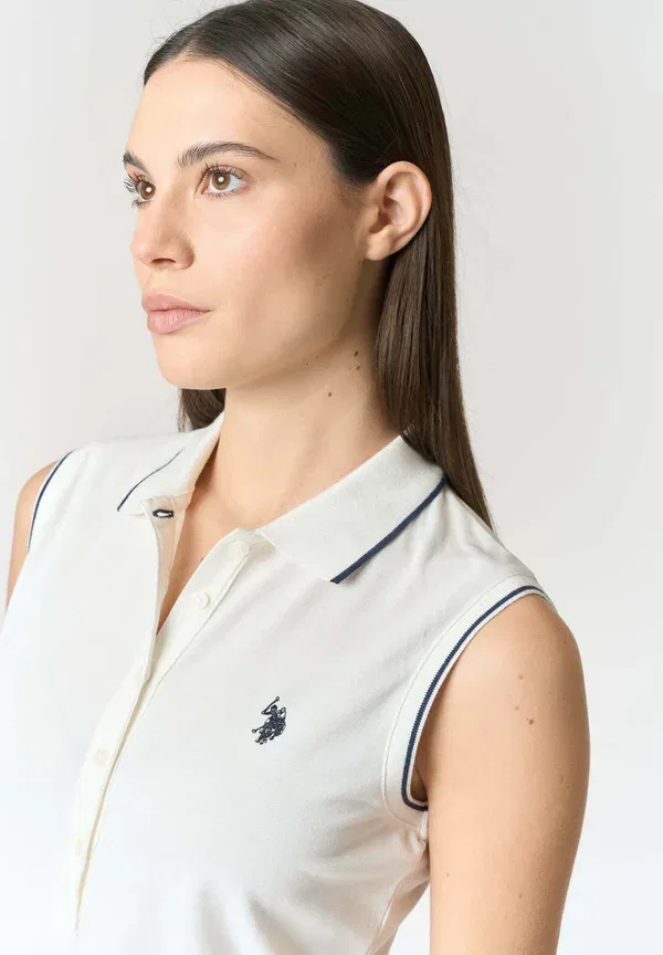 Футболка поло хлопковая Polo shirt U.S. Polo Assn., белый — фото 4