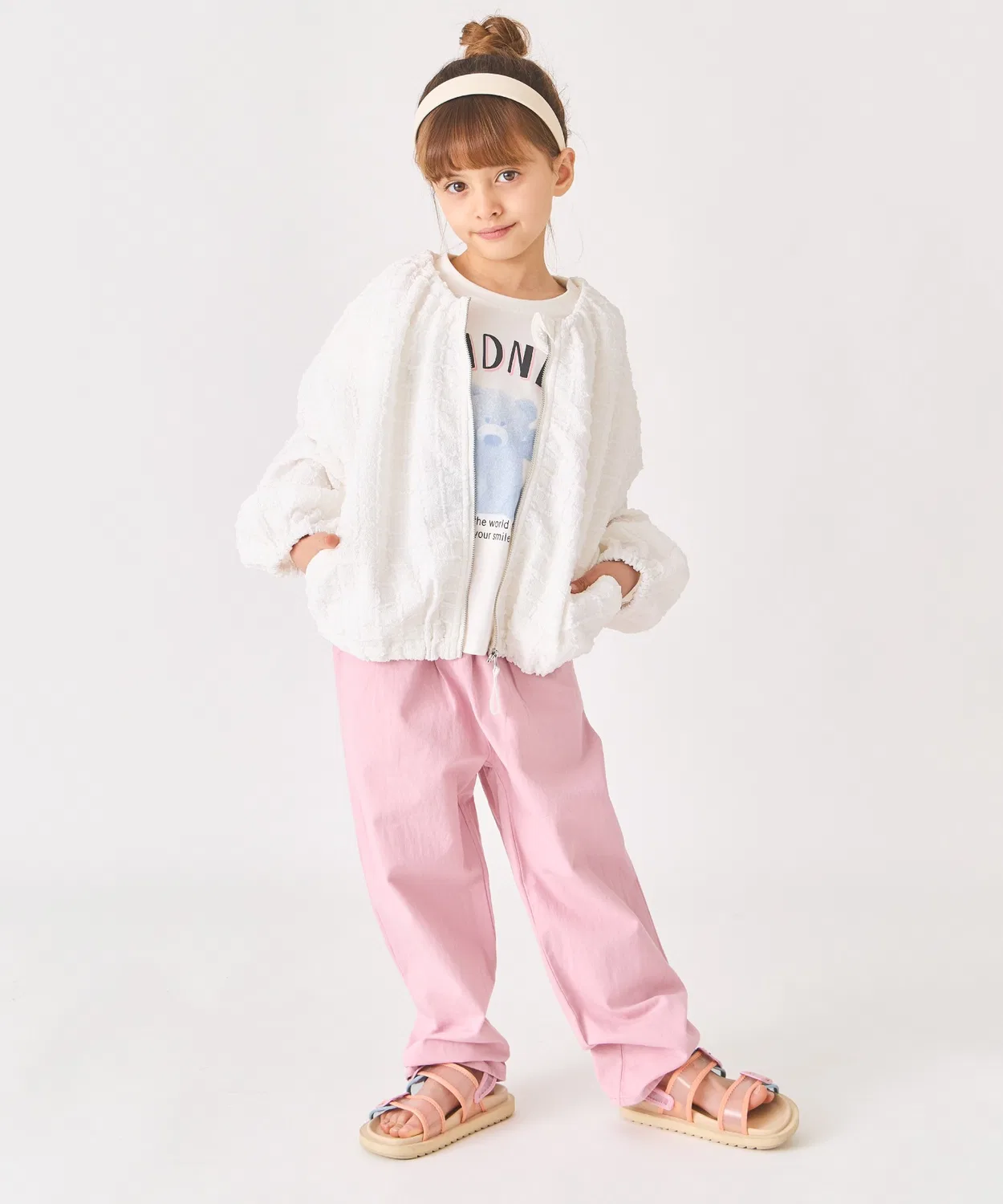 Куртка детская из жаккарда с клеткой, ever closet, черная — фото 3