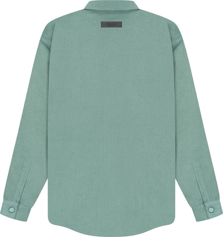 Рубашка Fear of God Essentials Corduroy Shirt Jacket 'Sycamore', зеленый — фото 3
