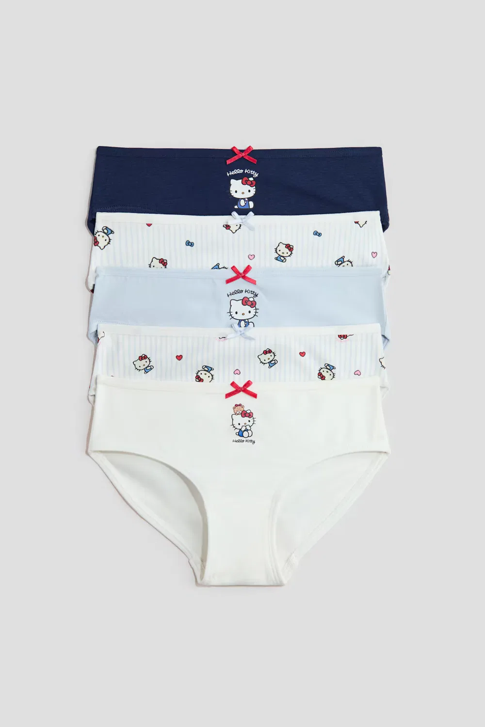 Набор из 5 трусов из хлопка с принтом H&M, Hellblau/Hello Kitty