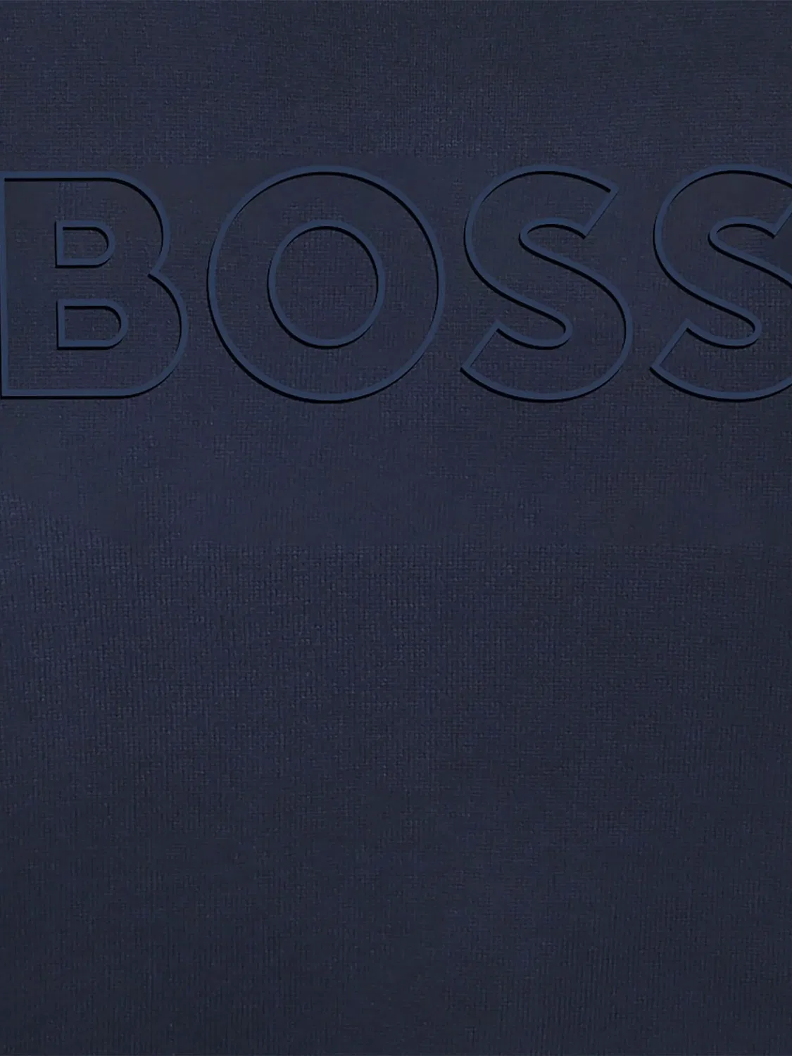 Свитшот с тисненым логотипом BOSS, темно-синий — фото 2