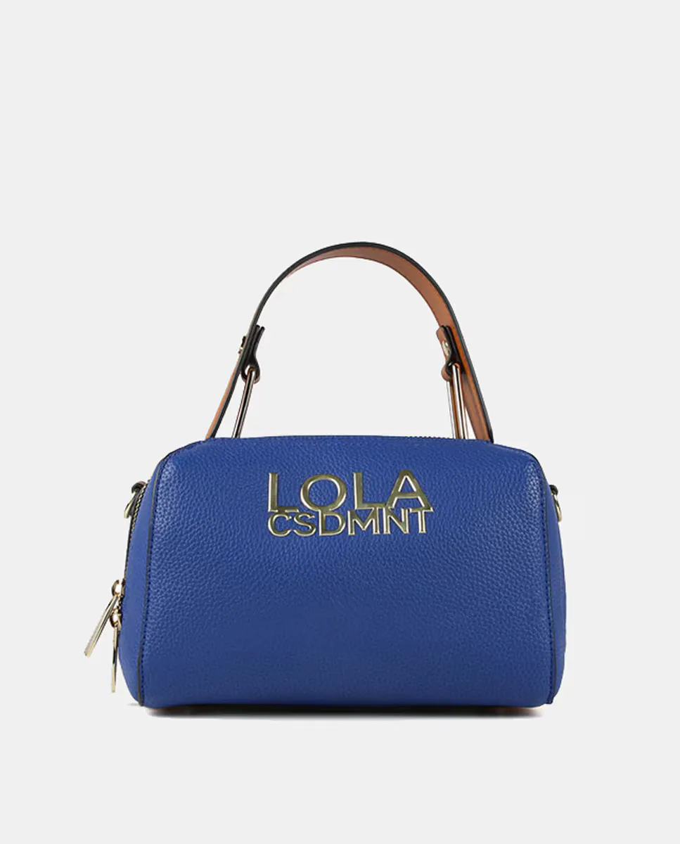 

Мини-портфель из двухцветной кожи Lola Casademunt, синий