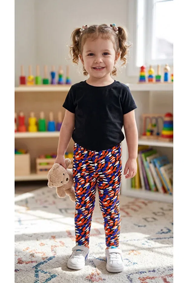 Детские леггинсы для девочек с принтом Fuar Baby, Multicolor