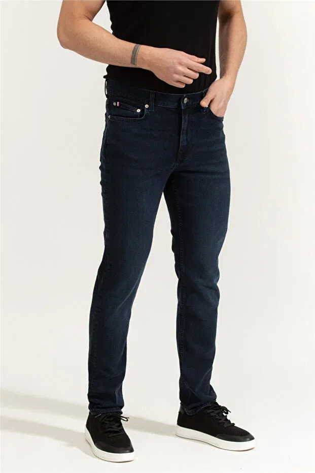 Мужские джинсы скинни из денима Tommy Hilfiger, Black — фото 2