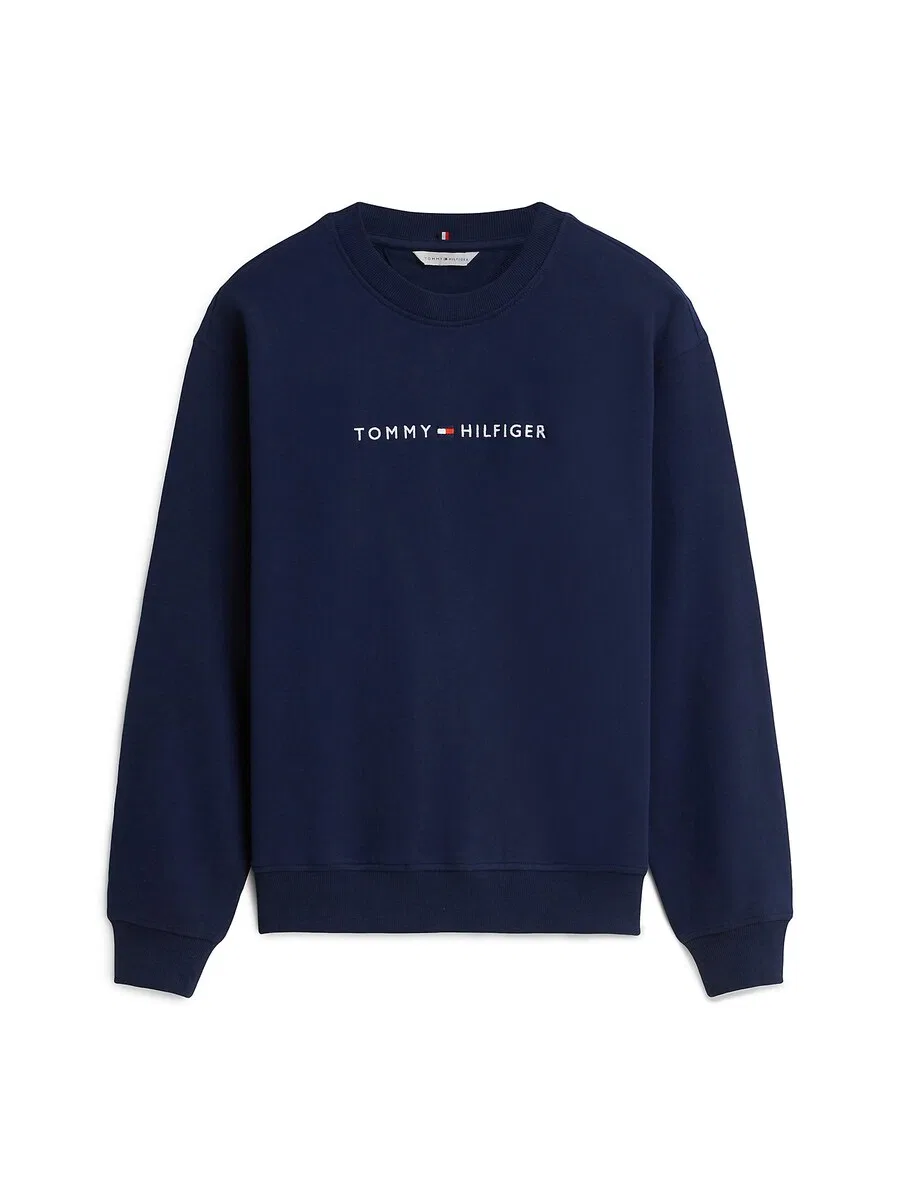 Толстовка TOMMY HILFIGER 'Essential' темно-синего цвета