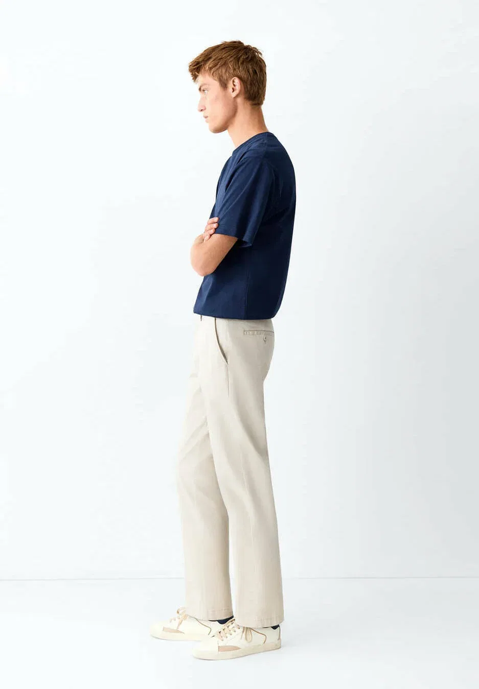 Подростковые - чиносы Mango Kids, Light Grey — фото 3