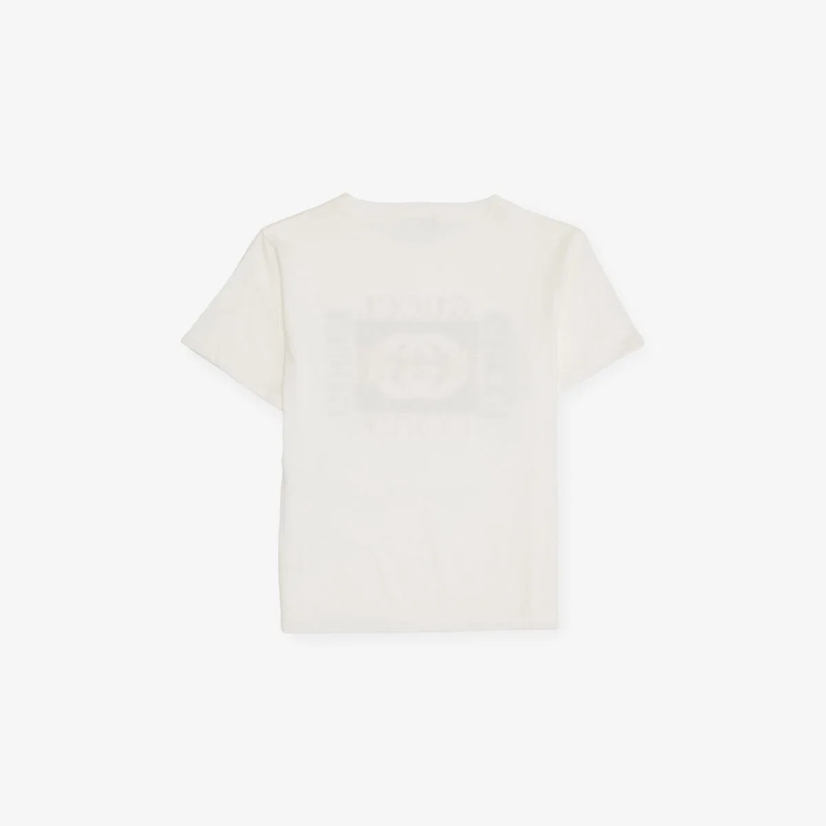 Футболка из хлопкового трикотажа с сетчатым принтом Interlock g, возраст 4-12 лет Gucci, белый — фото 3