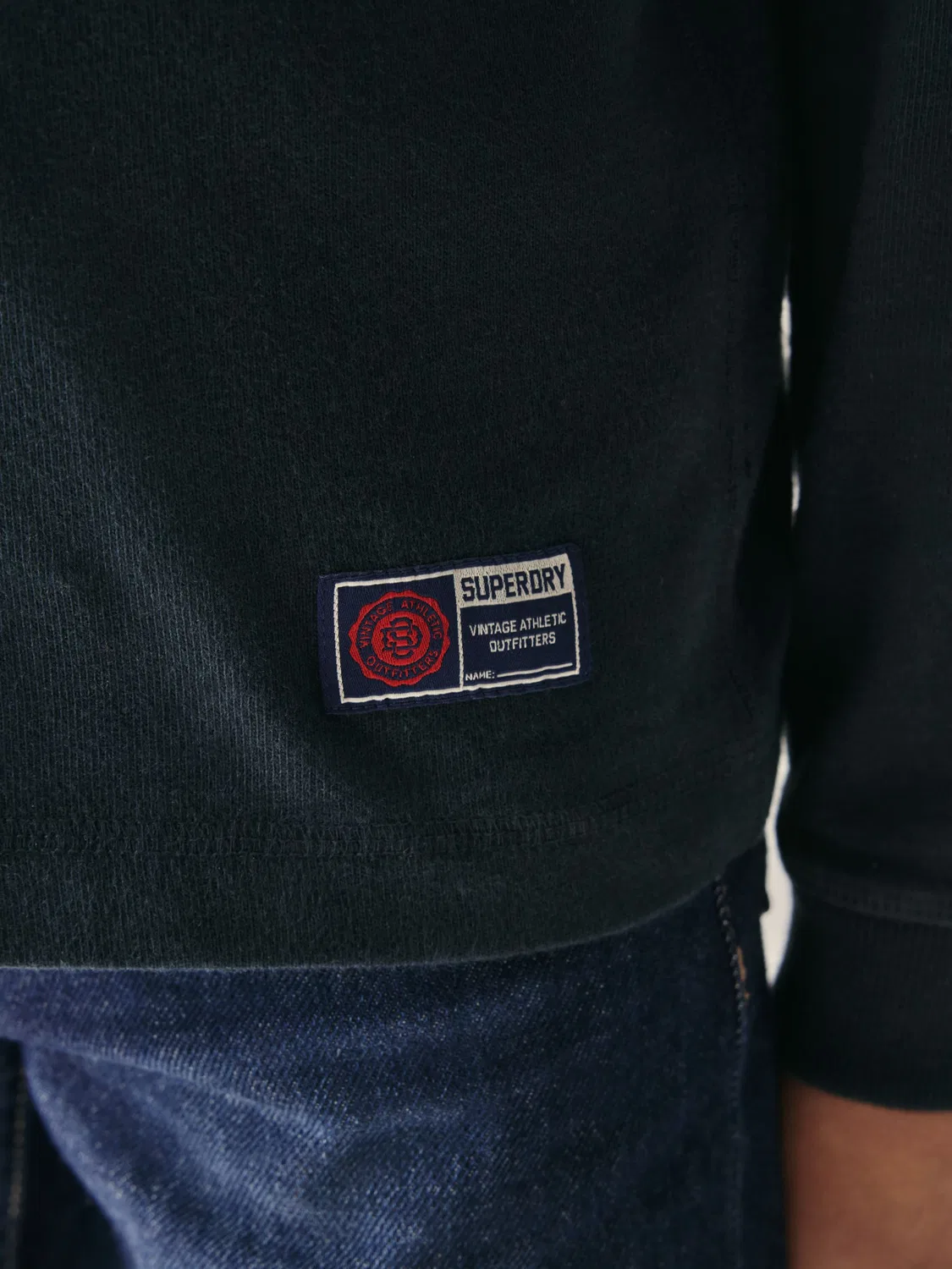 Футболка с длинным рукавом Henley Superdry, темно-синий — фото 4