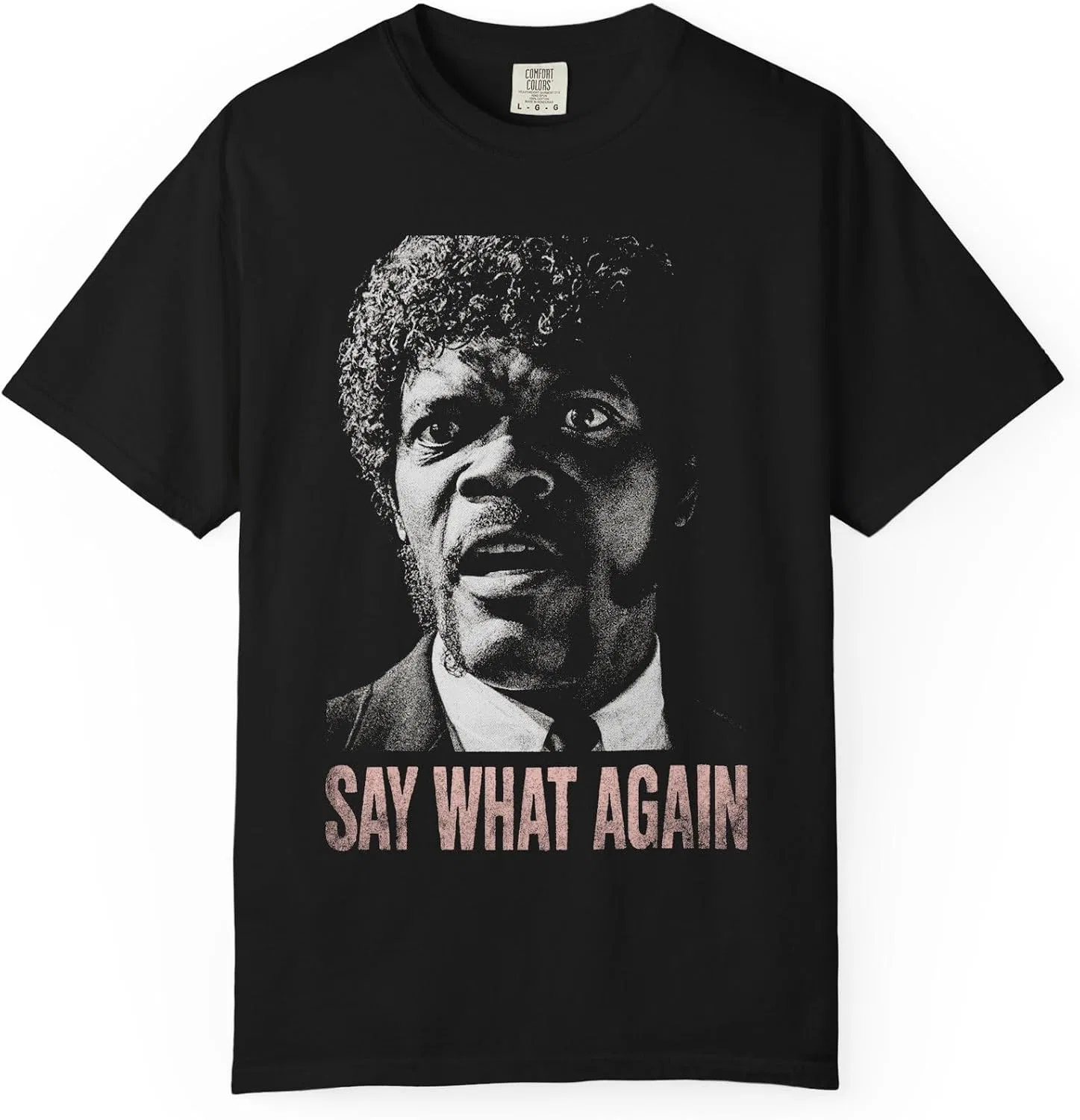 Футболка с принтом Samuel L. Jackson Comfort Colors 1717, Black — фото 4