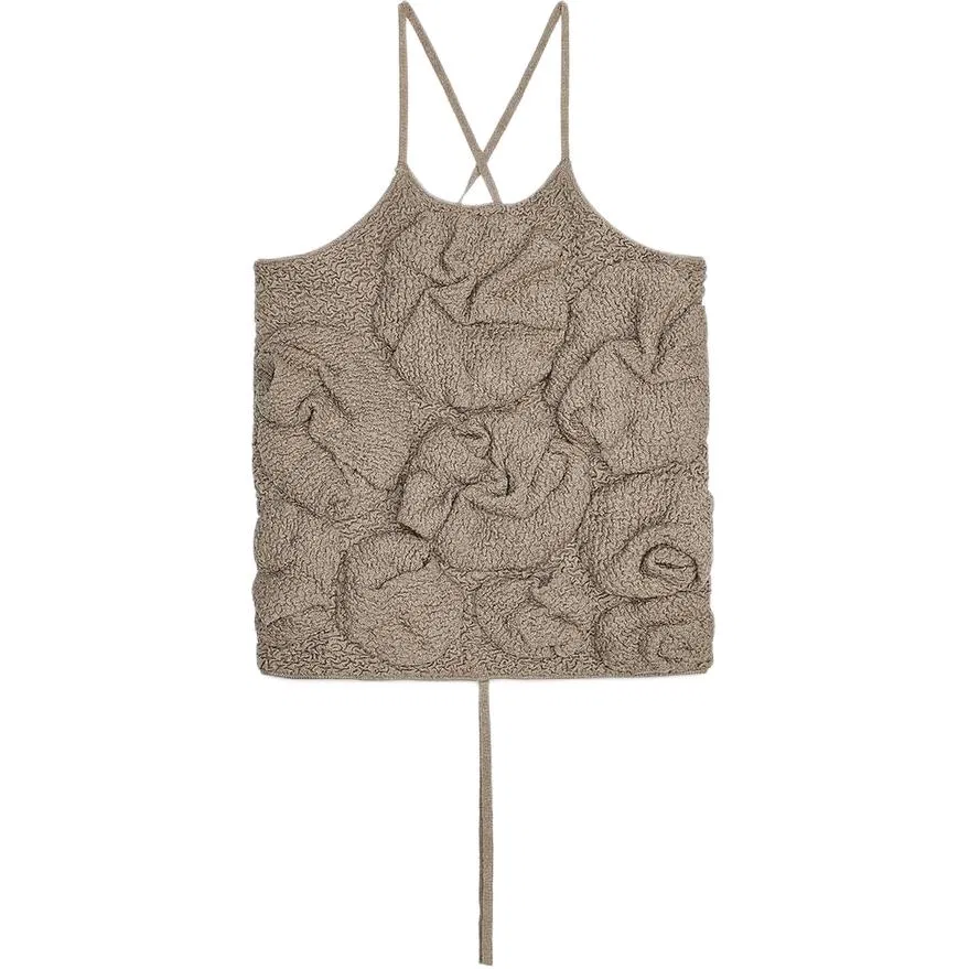 Женская майка на бретелях x Fanglu Lin Camisole, ZARA, Dark Taupe