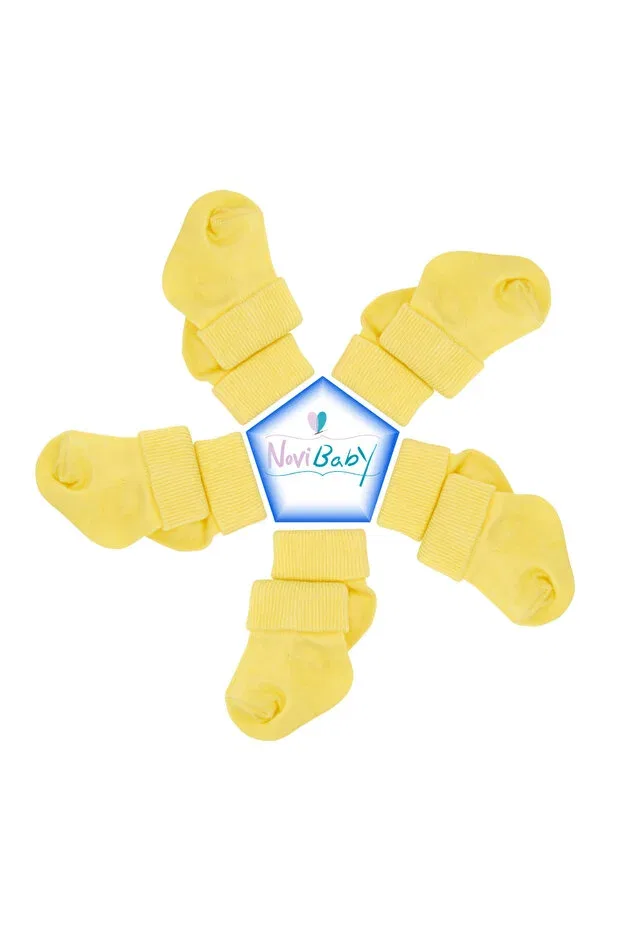 Детский комплект носков для новорожденных Bamboo Novibaby, Lemon — фото 3