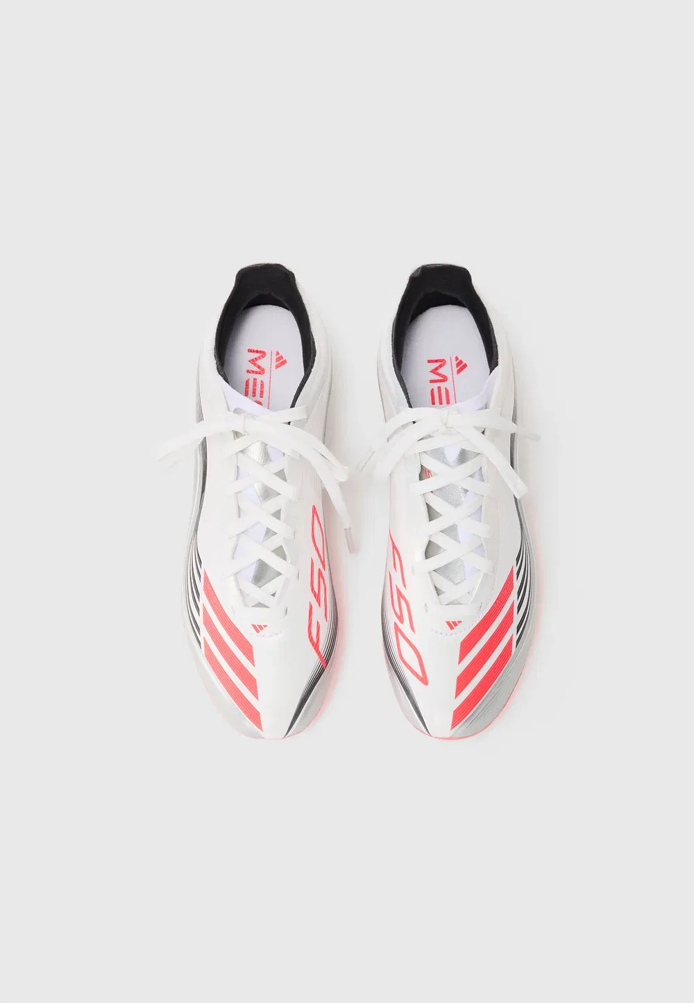 Футбольные бутсы F50 Messi Elite унисекс для твердого грунта Adidas Performance, White/Lucid Red/Silver-Coloured Metallic — фото 4
