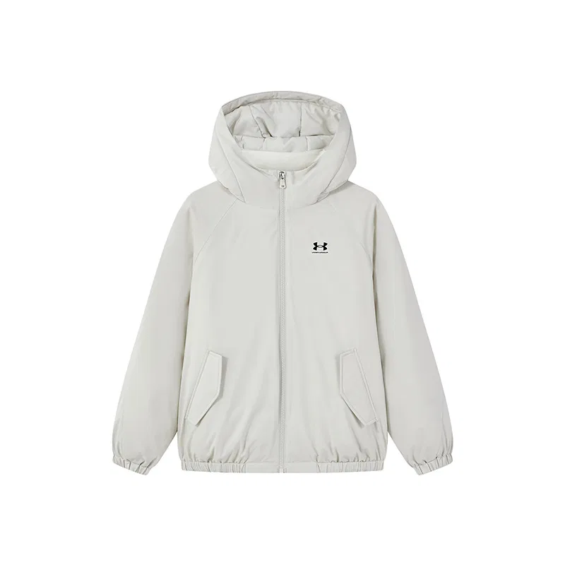 Детское стеганое пальто с капюшоном Polar White Under Armour