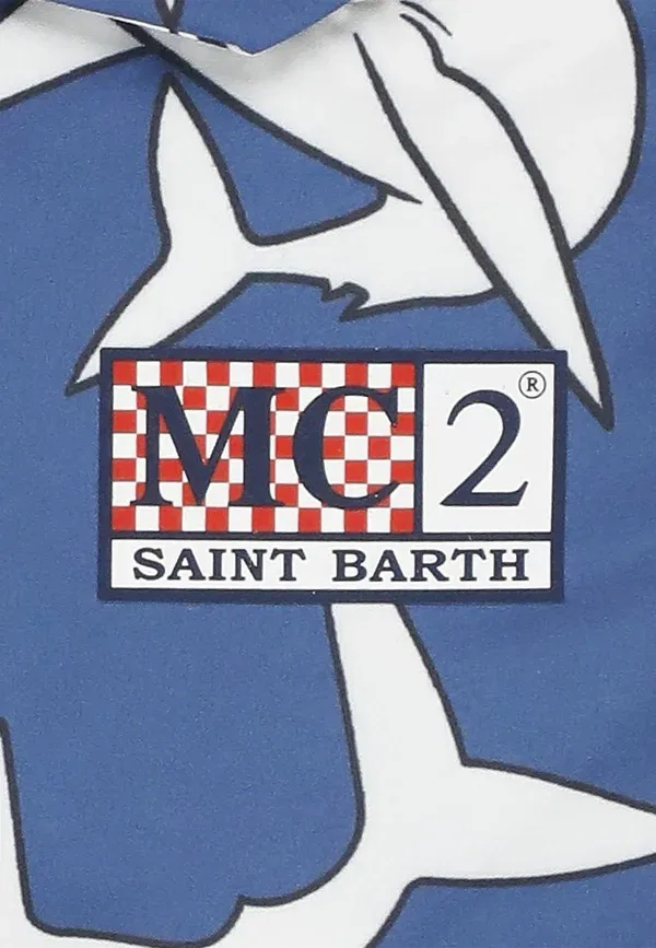 Шорты с принтом Costume jean Mc2 Saint Barth, синий — фото 3