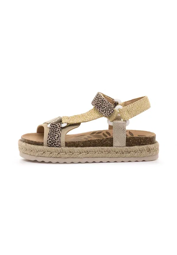 Сандалии с Animal Print Padyu Mtng, Beige, бежевый