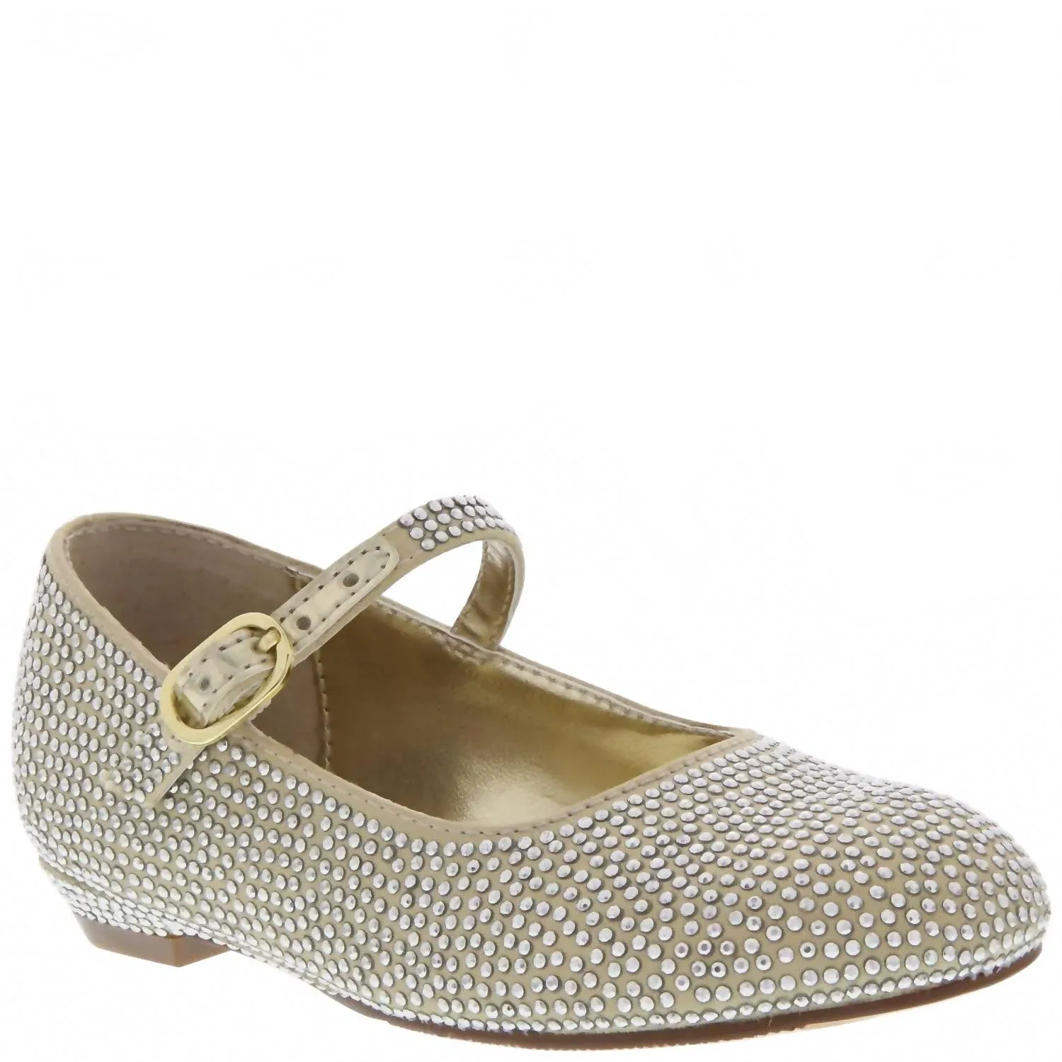 Детские туфли для девочек нарядные с декором Zelia Nina Kids, Gold