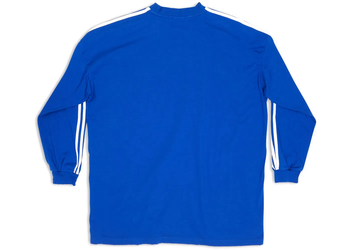 Мужская футболка с длинным рукавом оверсайз Balenciaga x Adidas, Blue — фото 2