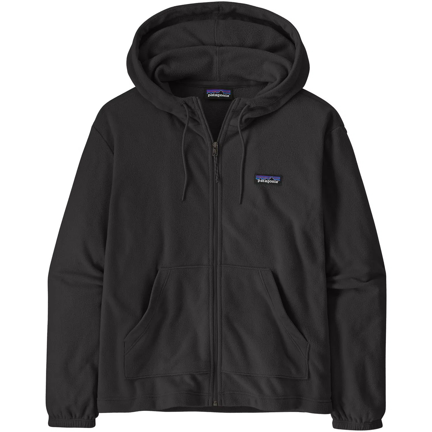 Худи на молнии с капюшоном из микрофлиса Micro D Fleece Patagonia, черный
